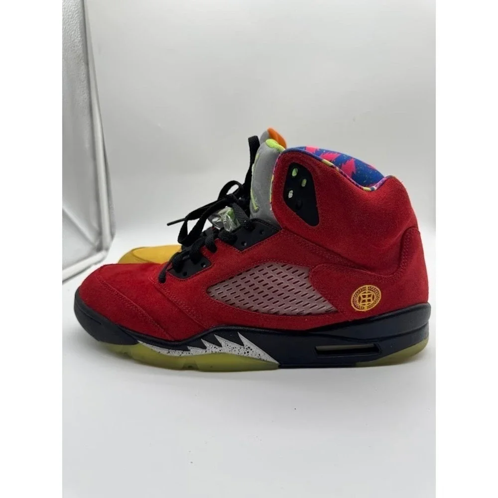 Air Jordan 5 Retro What The Mens Sneakers Yellow Red CZ5725-700 Size 13